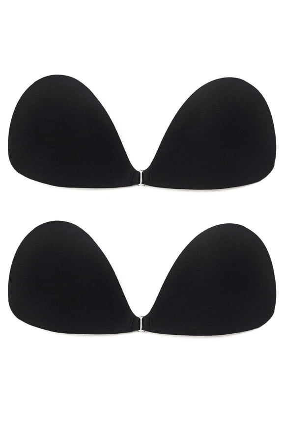 2 Pack Strapless Push Up Silicon Adhesive Invisible Nude Bra Backless Push-up Bra Backless Sticky Silicone Bra Sticky Bra for Women