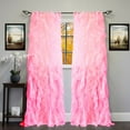 thumbnail image 1 of YouLoveIt 2pc Ruffled Curtain Panel Cascade Shabby Chic Sheer Vertical Ruffled Tier Window Curtain Panel for Bedroom Living Room Curtain Panel, 1 of 2