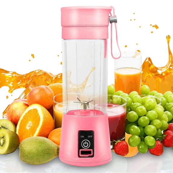 YouLoveIt 380 ml Battery Powered Blender, Pink