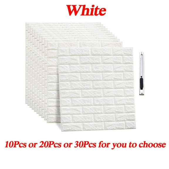 YouLoveIt 3D Wall Panels Peel and Stick Wallpaper Sticker with Self-Adhesive Waterproof Foam Wall Panel Faux Brick Wall Panels Faux Stone Wall Panels, Black/Red Brick