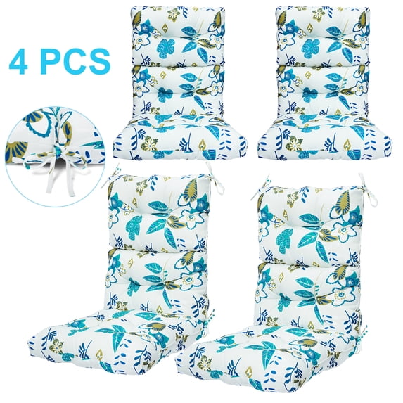 YouLoveIt 44” x 21” Assorted Outdoor Seating Cushions, Water Repellent and UV Resistant (4 Count)