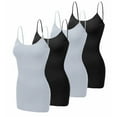 thumbnail image 1 of YouLoveIt 4pcs Women's Cotton Cami Tummy Control Shapewear Tank Tops Compression Vest Body Shaper Tank Top Long Camisole Tank Top with Spaghetti Strap, 1 of 6