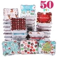 thumbnail image 1 of YouLoveIt 50 Pcs Christmas Aluminum Foil Pans 10 Holiday Print Designs Aluminum Food Containers Disposable, Tin Foil Containers for Treat Exchange & Goody Party Leftovers, 1 of 3