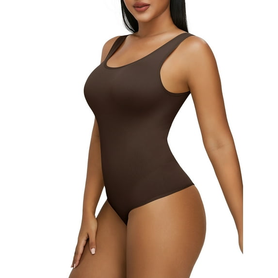 YouLoveIt Bodysuit for Women Tummy Control Shapewear Thong Body Shaper Tank Top Women Shapewear Bodysuit Seamless Backless Compression Tummy Control Slimming Body Suits Shaper