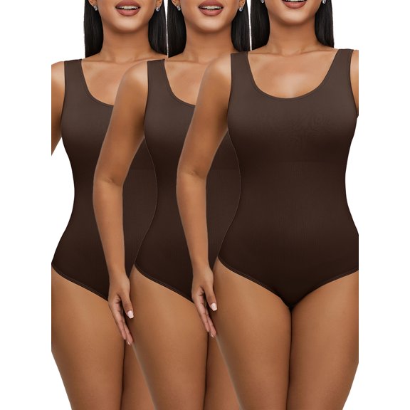 YouLoveIt Bodysuit for Women Tummy Control Shapewear Thong Body Shaper Tank Top Women Shapewear Bodysuit Seamless Backless Compression Tummy Control Slimming Body Suits Shaper