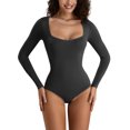 thumbnail image 1 of YouLoveIt Bodysuit for Women Round Neck Long Sleeve Stretch Tops Jumpsuit Tummy Control Seamless Sleeveless Tank Tops Body Shaper, 1 of 8