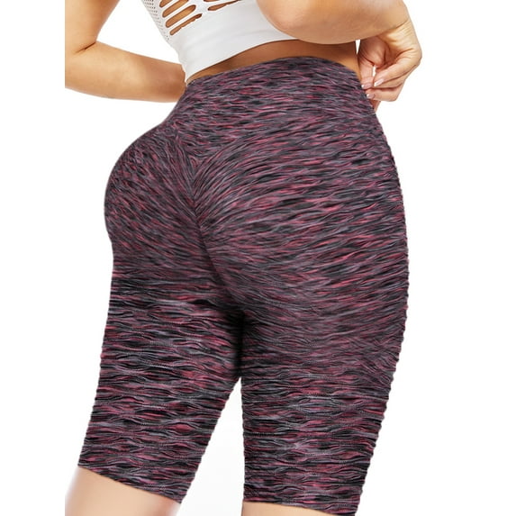 YouLoveIt Butt Lifting Yoga Shorts Women Tummy Control Leggings Textured Scrunch Running Shorts Honeycomb High Waist Yoga Pants Sexy Butt Lifting Stretchy Leggings