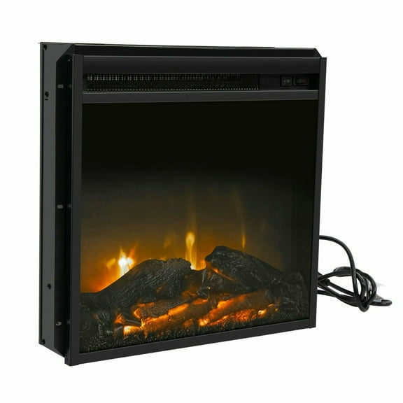 YouLoveIt Electric Fireplace Insert 1400W Electric Stove Heater Wall Fireplace Electric with Hearth Flame Settings