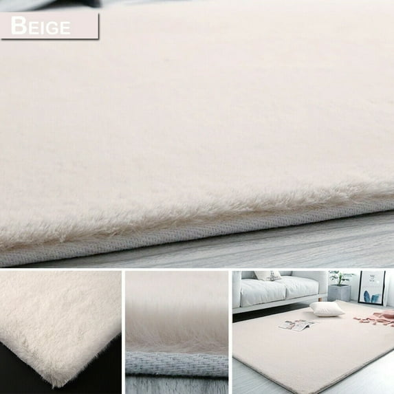 YouLoveIt Fluffy Rug Faux Fur Furry Area Rugs Bedroom Bedside Shaggy Carpet Nursery Floor Mat Plush Area Rugs for Living Room Dorm Home Decorative Kids Girls Children's Floor Rugs