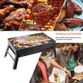 thumbnail image 1 of YouLoveIt Foldable BBQ Grill Camping Barbecue Smoker Portable Stainless Steel Smoker BBQ, Charcoal Grill for Picnic Garden Terrace Camping Travel, 17.7x11.0x8.7", 1 of 8