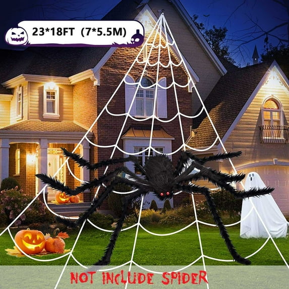YouLoveIt Giant Spider Halloween Decorations Giant Spider Web Large Hairy Spider Props Scary Halloween Yard Door & Outdoor Decor Cobweb Halloween Decorations Party Favors