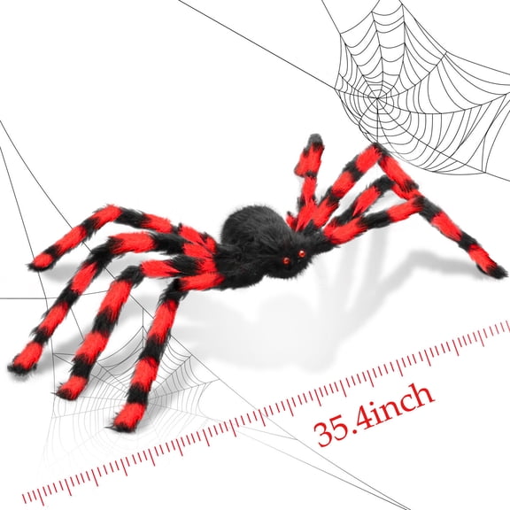 YouLoveIt Halloween Giant Spider Fake Spider Outdoor Yard Decor Scary Decorations Spiderweb Spider Webs Halloween Decorations for Indoor Outdoor