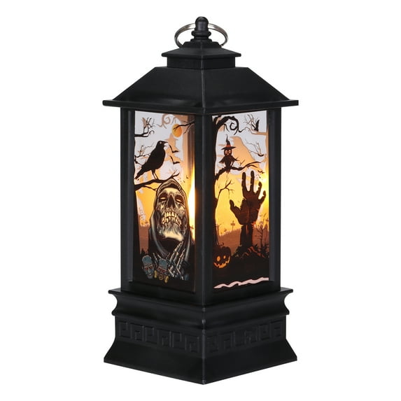YouLoveIt Halloween LED Lanterns Decorative Hanging Lights Battery Operated LED Candle Halloween Lantern Light Decoration Light Up Hanging Tabletop Haunted House Decoration Porch