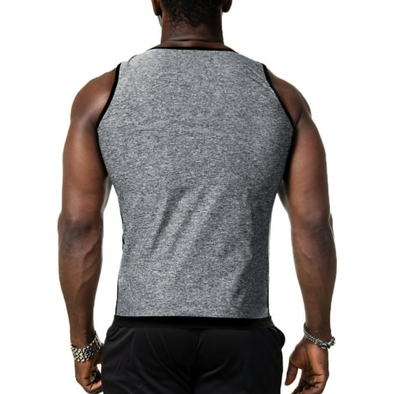 YouLoveIt Men Neoprene Trapping Zipper Sweat Enhancing Vest Waist Trainer Workout Tank Top Shirt Sweat Shapewear Slimming Workout Shirt Exercise Vest