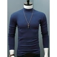 thumbnail image 1 of YouLoveIt Men Turtleneck Long Sleeve Pullover Basic Slim Fit Casual Soft Comfy T Shirts Pullover Sweaters Solid Casual T-Shirt Pullover Tops, 1 of 2