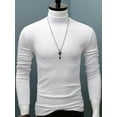 thumbnail image 1 of YouLoveIt Mens Turtle Neck Sweaters Stretch Shirt Tops Winter Warm Pullover Tops Slim Fit Turtleneck T Shirts Basic Pullovers, 1 of 2