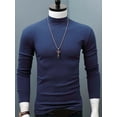 thumbnail image 1 of YouLoveIt Mens Turtle Neck Sweaters Stretch Shirt Tops Winter Warm Pullover Tops Slim Fit Turtleneck T Shirts Basic Pullovers, 1 of 2