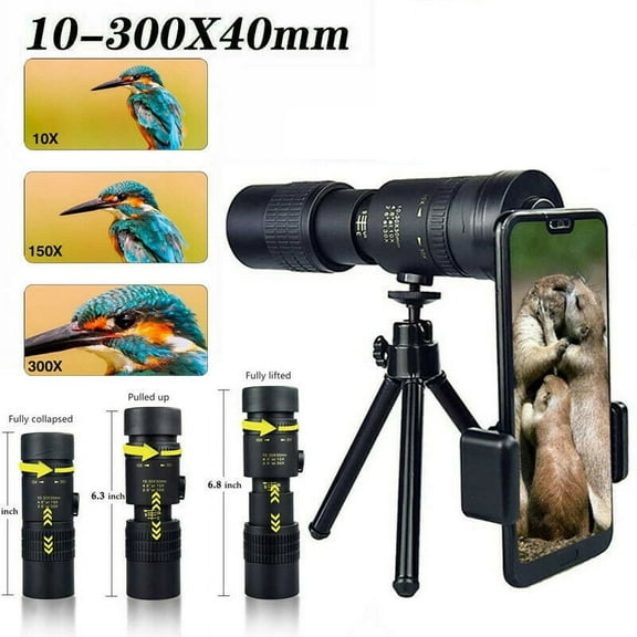 YouLoveIt Monocular Telescope 10x300-40mm High Power HD Monocular, Monoscope Lower Night Vision Monocular Binoculars for Bird Watching Hiking