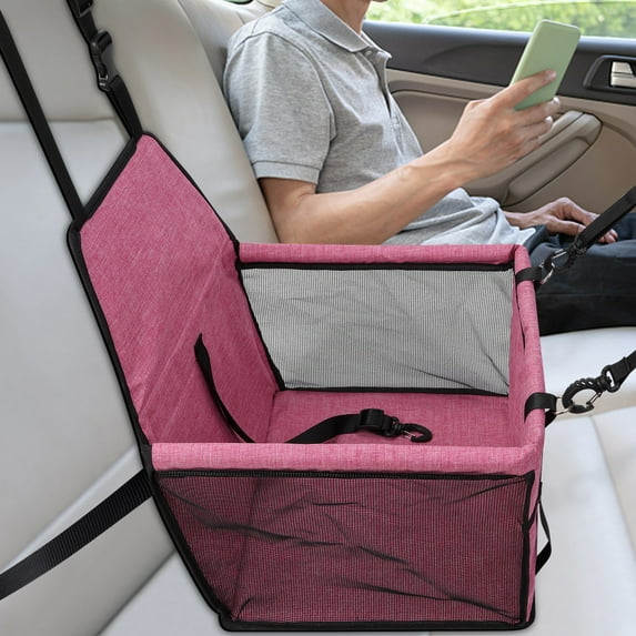 YouLoveIt Pet Car Booster Seat Collapsible Pet Dog Booster Car Seat Cat Car Carrier Portable Foldable Carrier with Seat Belt for Dog Cat