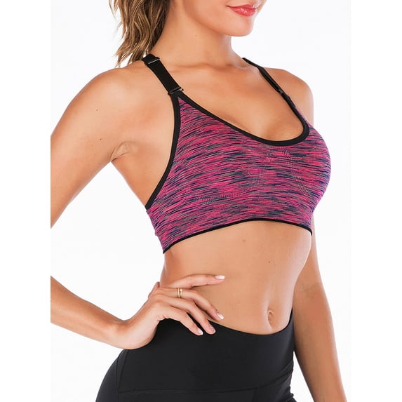 YouLoveIt Racerback Sports Bra, 1/5-pack Women Sport Bra Running Gym Yoga Bras Padded Fitness Tops Tank Workout Tank Top for Yoga Gym Workout Fitness