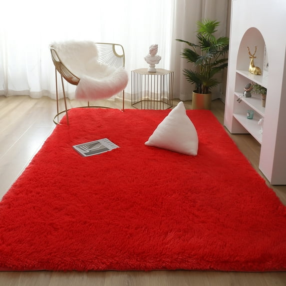 YouLoveIt Rectangle Soft Area Rugs Shaggy Area Rugs Fluffy Shag Rug Floor Rugs Non-Slip Home Decor Warm Mat Home Bedroom Beside Mat Plush Area Rugs for Living Room