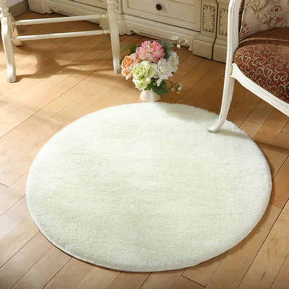 YouLoveIt Round Area Rugs Soft Fluffy Carpets Indoor Carpet Comfy Bedroom Home Bathroom Rugs Decorate Floor Anti-skidding Plush Rug Foot Pad