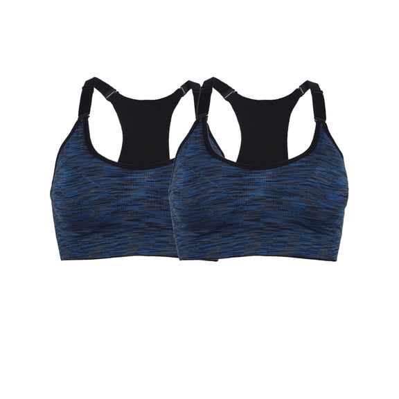 YouLoveIt Sports Bra for Women Seamless Yoga Bra Sexy Racerback Sports Bra Removable Pad Yoga Bras Fitness Workout Crop Tops, 2-pack