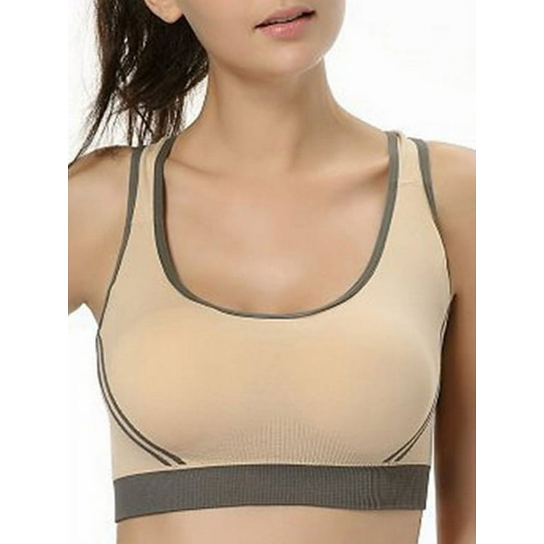 BLACK AND WHITE PADDED SPORTS BRA WITH PEOPLE FIT HEARTS