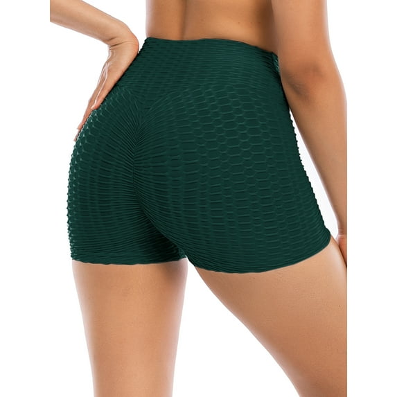 YouLoveIt Stretch Yoga Shorts Womens Workout Shorts Athletic Shorts High Waist Shorts Butt Lifting Hot Pants Workout Yoga Short Leggings Ruched Butt Push Up Gym Running Shorts