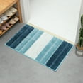 thumbnail image 1 of YouLoveIt Striped Bathroom Rug Set Bath Mats Non Slip Door Mats Ultra Soft Absorbent Plush Shaggy Floor Mats Washable Striped Bath Rugs Runner for Bathroom, Tub and Shower, 1 of 8