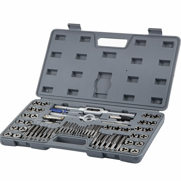 YouLoveIt Tap and Die Set, 60 PCS Tap Set 60-Piece Rethread Set Rethreading Kit for Threading and Rethreading Internal and External Threads