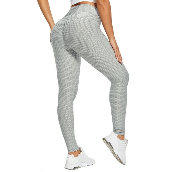 YouLoveIt Women High Waist Yoga Pants Ruched Butt Lifting Stretchy Leggings Tummy Control Slimming Leggings Workout Running Butt Lift Tights Workout Leggings Booty Scrunch Tights