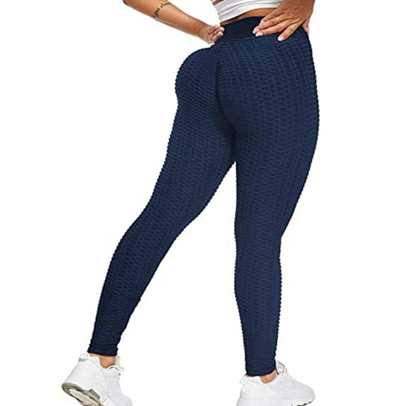 YouLoveIt Women High Waist Yoga Pants Ruched Butt Lifting Stretchy Leggings Tummy Control Slimming Leggings Workout Running Butt Lift Tights Workout Leggings Booty Scrunch Tights