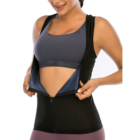 YouLoveIt Women Hot Sweat Slimming Vest Waist Trainer Slimming Waist Cincher Workout Shapewear Hot Sweat Sauna Slimming Sweat Belt Body Shaper