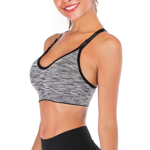 YouLoveIt Women Racerback Sports Bra Women's Sports Bras Wireless Bra Removable Padded Sports Bras for Women Yoga Bra Crop Tops