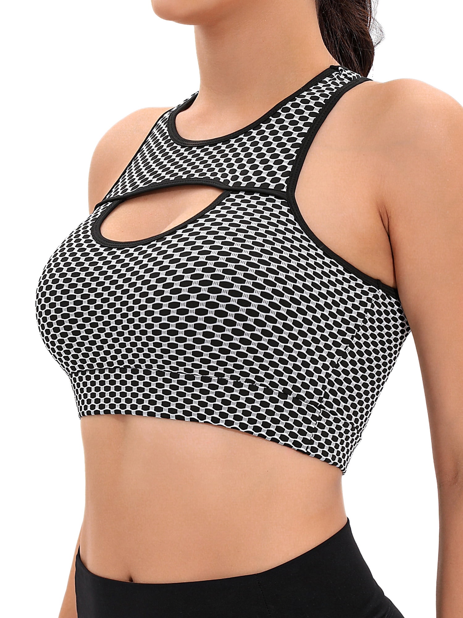 MotoRun Womens Push-Up Padded Strappy Sports Bra Cross Back Wirefree  Fitness Yoga Top : : Clothing, Shoes & Accessories