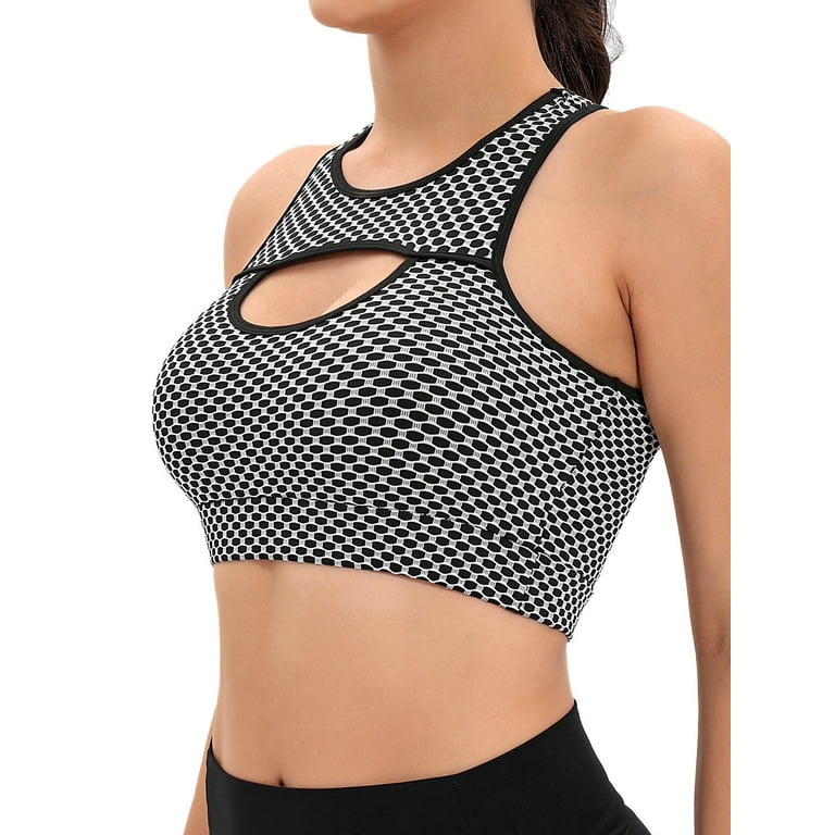 YouLoveIt Women Seamless Sport Bra Wirefree Yoga Bra Racerback High Impact  Removable Padded Sports Bra for Women Push Up Shockproof Wirefree Crop Top  Sports Bras 