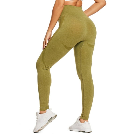 YouLoveIt Women Seamless Yoga Leggings High Waist Yoga Pants Butt Lift Tight Tummy Control Leggings Textured Booty Tights Yoga Running Leggings Pants
