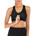 thumbnail image 1 of YouLoveIt Women Sport Bras Front Zipper Closure Stretch Tank Top Racerback Padded Bra Zipper Running Workout Fitness Yoga Bras, 1 of 7