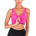 thumbnail image 1 of YouLoveIt Women Sport Bras Front Zipper Closure Stretch Tank Top Racerback Padded Bra Zipper Running Workout Fitness Yoga Bras, 1 of 6