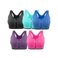 thumbnail image 1 of YouLoveIt Women Sports Bra, 3/5pack Front Zipper Closure Sports Bra for Women Yoga Bra Active Gym Yoga Workout Sports Bras Wireless Zip Front Mesh Racerback Sports Bras, 1 of 8