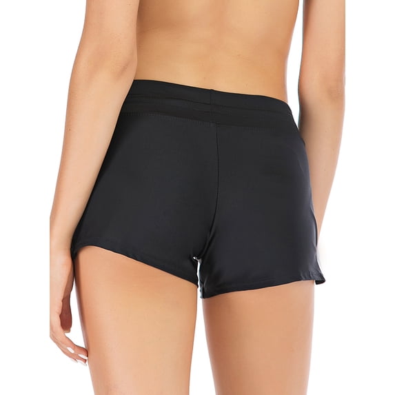 YouLoveIt Women Swim Brief Plus Size Swim Shorts High Waist Swimsuit Bottoms Beach Shorts Board Shorts Waistband Swimwear Sporty Shorts