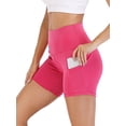 thumbnail image 1 of YouLoveIt Women Tummy Control Yoga Shorts Quick Dry Activewear Workout Sweat Running Shorts Butt Lifting Yoga Shorts for Women Tummy Control Textured Ruched Leggings, 1 of 6