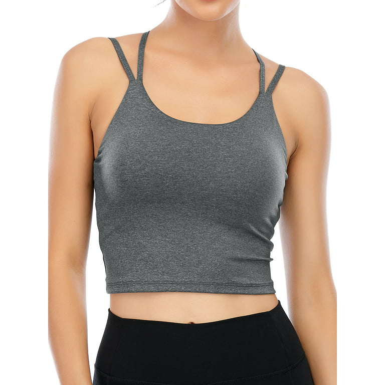 YouLoveIt Women Sports Bra Wireless Yoga Tank Tops Yoga Bras for Gym  Running Workout Fitness Bra Crop Tops Women Ladies Yoga Vest with Removable  Pads