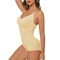 thumbnail image 1 of YouLoveIt Women's Bodysuit Shapewear V-Neck Slim Bodysuit Tops Waist Trainer Shapewear Tummy Control Camisole Adjustable Straps Body Shaper Casual Jumpsuit, 1 of 8