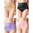 thumbnail image 1 of YouLoveIt Women's Underwear High Waist Stretch Briefs Soft Underpants Breathable Ladies Panties 4 pcs Underpant for Women, 1 of 8