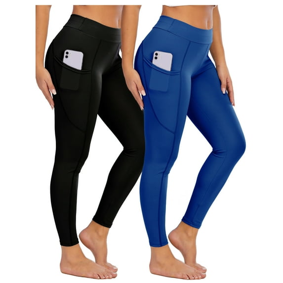 YouLoveIt Women's Butt Lifting Leggings High Waist Yoga Pants with Pockets Slimming Workout Leggings Tights Pants Athletic Sport Pants Butt Lift Tight Stretch Trousers