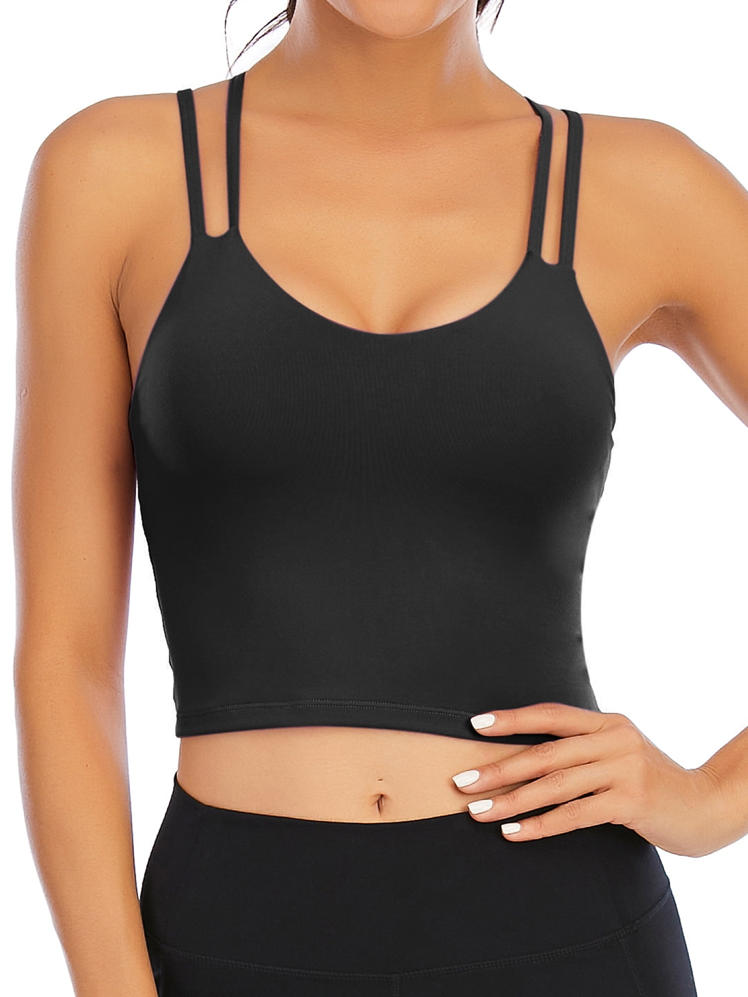 Meichang Crop Cami Tank Tops for Women Solid Color Slim Fit Athletic  Training Camisoles Tight Casual Yoga Gym Tanks Blouses