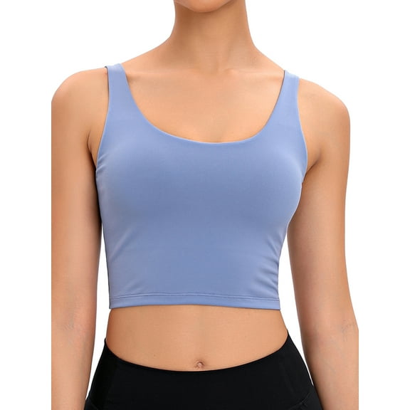 YouLoveIt Women's Camisoles Sleeveless Tank Tops Cami Sleeveless T-Shirt Sports Bra Slimming Cami Summer vest Crop Top Yoga Bras Tank Top with Built-in Bra
