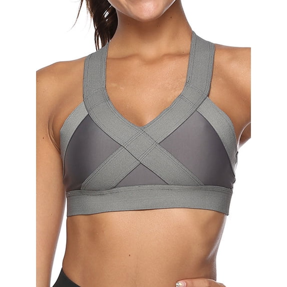 YouLoveIt Women's Comfort Sports Bras Stretch Fitness Tops Workout Yoga Bras X-Type Bra Fitness Underwear Yoga Bras for Sports Workout Fitness